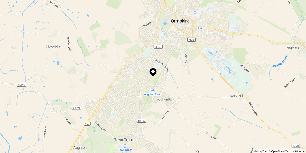 Approximate location of Claremont Drive, Aughton, Ormskirk, L39 4SP