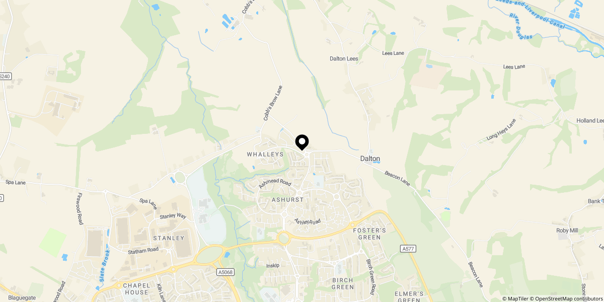 Approximate location of Jackfield Way, Skelmersdale, WN8 6EU